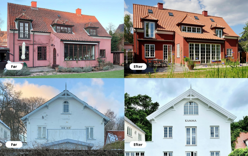 Facadeisolering før og efter
